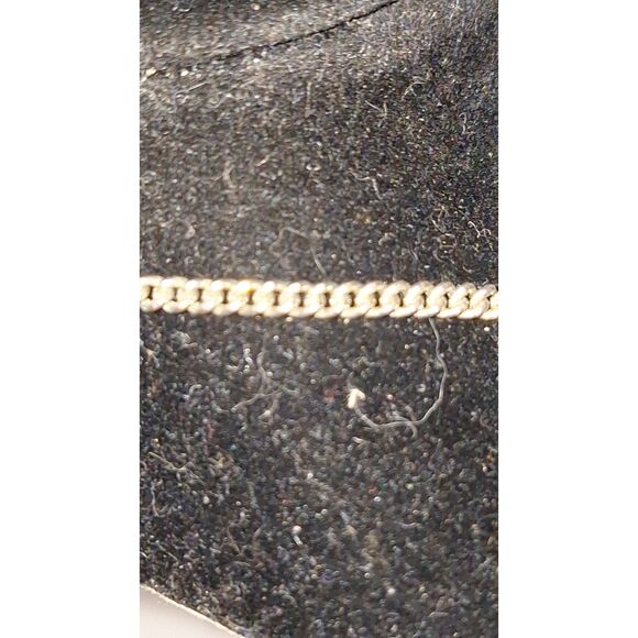 A Silver Tone Geometric Square Fringe Necklace Chunky Statement Bohemian Y2K - Picture 8 of 11